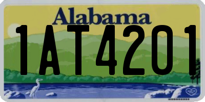 AL license plate 1AT4201