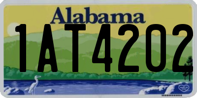 AL license plate 1AT4202