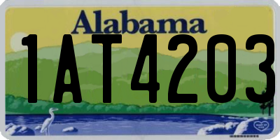 AL license plate 1AT4203