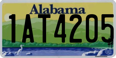 AL license plate 1AT4205