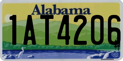 AL license plate 1AT4206