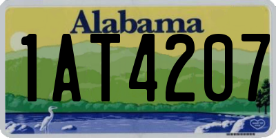 AL license plate 1AT4207