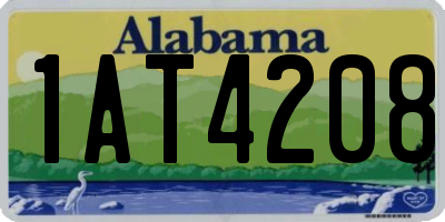AL license plate 1AT4208