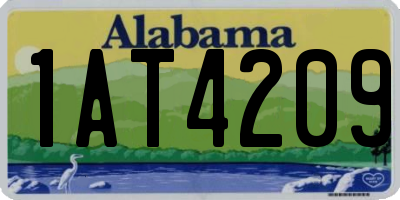 AL license plate 1AT4209