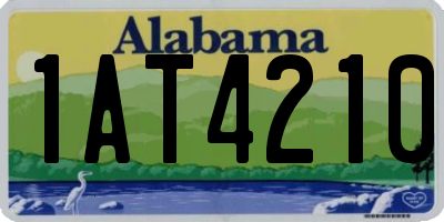 AL license plate 1AT4210