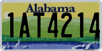 AL license plate 1AT4214
