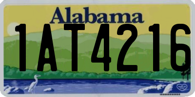 AL license plate 1AT4216