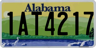 AL license plate 1AT4217