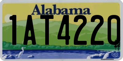AL license plate 1AT4220