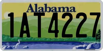 AL license plate 1AT4227