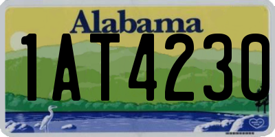 AL license plate 1AT4230