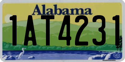 AL license plate 1AT4231