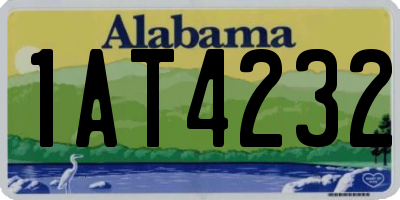 AL license plate 1AT4232