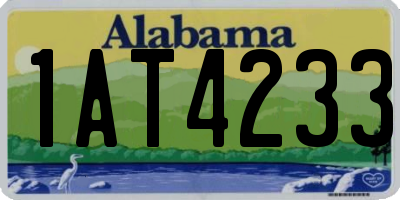 AL license plate 1AT4233