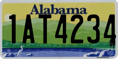 AL license plate 1AT4234