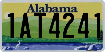 AL license plate 1AT4241