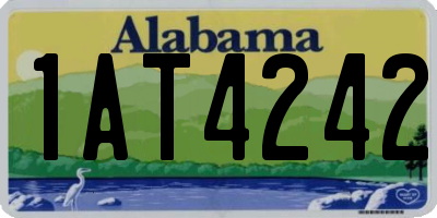 AL license plate 1AT4242
