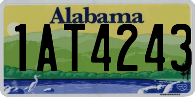 AL license plate 1AT4243