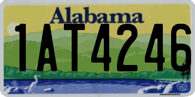 AL license plate 1AT4246