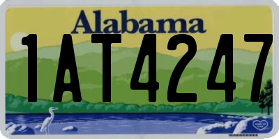 AL license plate 1AT4247