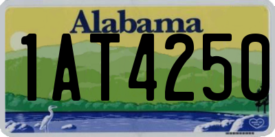 AL license plate 1AT4250