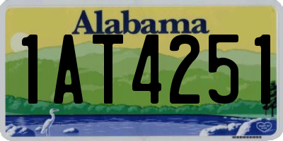 AL license plate 1AT4251