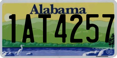 AL license plate 1AT4257