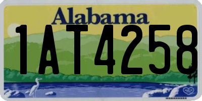 AL license plate 1AT4258