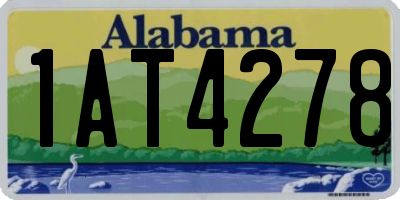 AL license plate 1AT4278