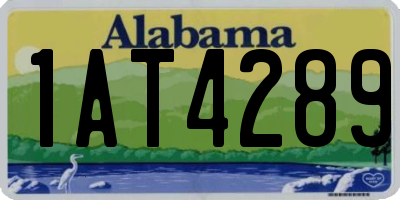 AL license plate 1AT4289