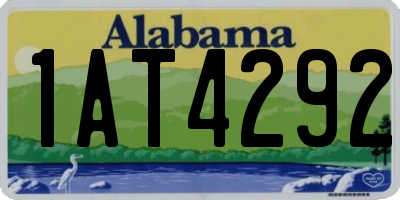 AL license plate 1AT4292