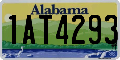 AL license plate 1AT4293