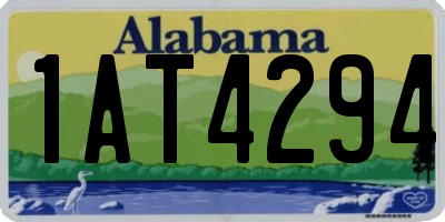 AL license plate 1AT4294