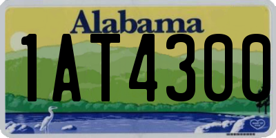 AL license plate 1AT4300