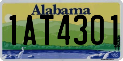 AL license plate 1AT4301