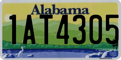 AL license plate 1AT4305
