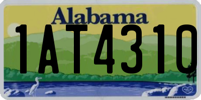 AL license plate 1AT4310