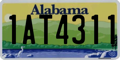 AL license plate 1AT4311