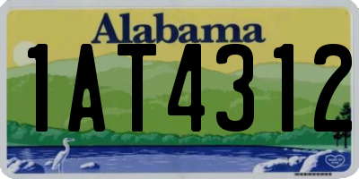 AL license plate 1AT4312