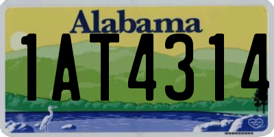 AL license plate 1AT4314