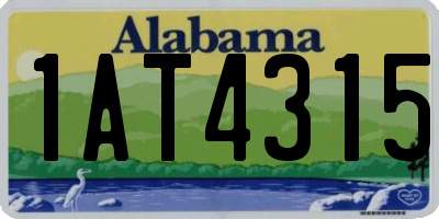 AL license plate 1AT4315