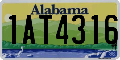 AL license plate 1AT4316