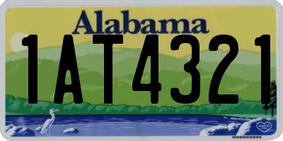 AL license plate 1AT4321