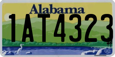 AL license plate 1AT4323