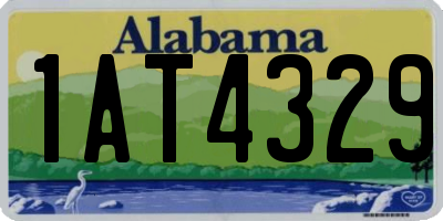 AL license plate 1AT4329