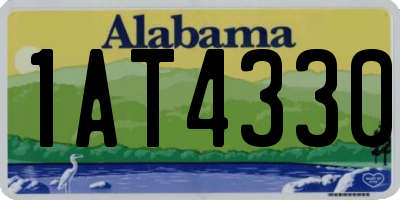 AL license plate 1AT4330