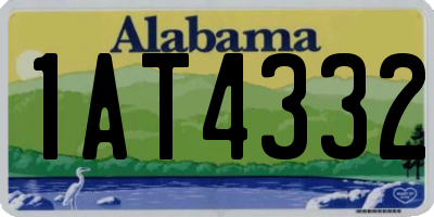AL license plate 1AT4332