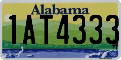 AL license plate 1AT4333