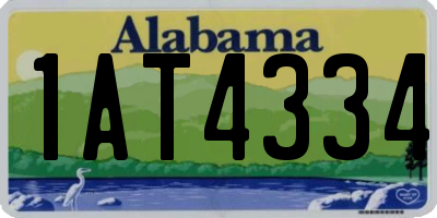 AL license plate 1AT4334