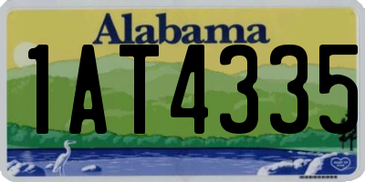 AL license plate 1AT4335